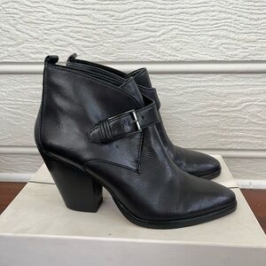 Dolce Vita Black Heeled Boots with Buckle